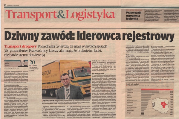 Dziwny zawód kierowca rejestrowy